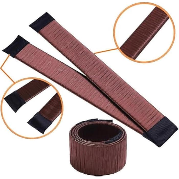 ECIF Magic Hair Bun, Hair Styling Ribbon, 21cm x 2.5cm, Quick Hair Bun Styling Tool for Women Add a Touch of Shine and Elegance to Your Bun (Maroon) - Image 2